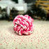 Braided Rope Ball Dog Toy — Pink